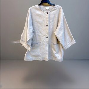 Go Lightly Canvas Cardigan Jacket One Size Tan